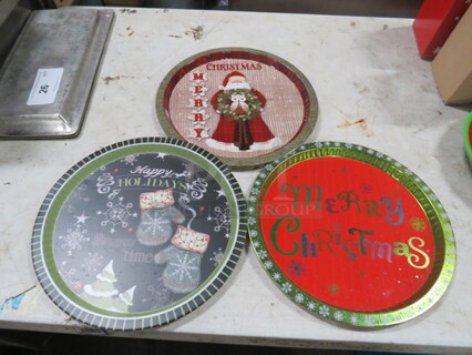 Assorted 13 Inch Tin Plate. 3XBID