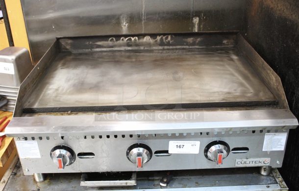 NECESSITY!! Culitek CULCTG36TNG 36” Countertop Thermostatic Griddle, 90,000BTU 36"W x 32"D x 16"H With 26" High Heavy Duty Equipment Stand  - Image 4 of 5