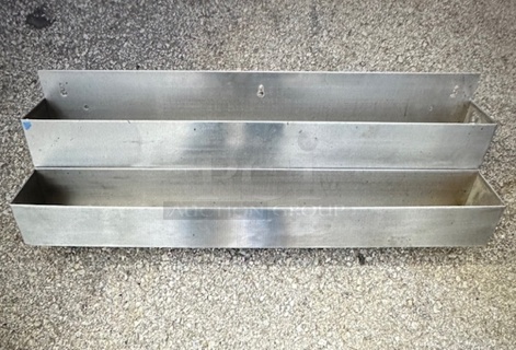 One Stainless Steel Double Bottle Rail. 32X8X8