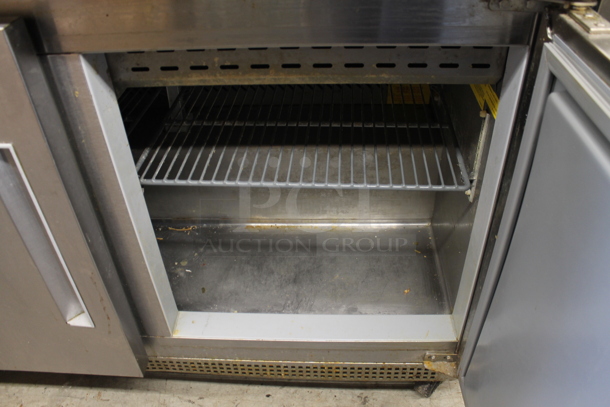 2018 Berg EDST 48 12 BERG Stainless Steel Commercial Sandwich Salad Prep Table Bain Marie Mega Top w/ 2 Tier Over Shelf. 115 Volts, 1 Phase. Tested and Working! - Image 7 of 7