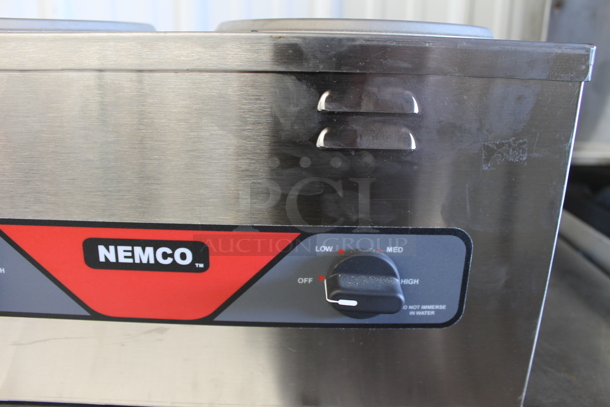 2015 Nemco 6120A-CW Stainless Steel Commercial Countertop 2 Well Food Warmer. 120 Volts, 1 Phase. Tested and Working! - Image 3 of 5