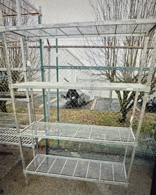 One Amco Shelving System With 4 Shelves. 48X18X72