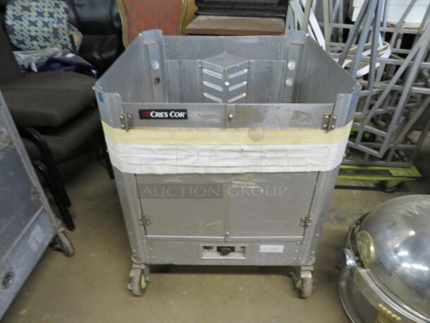 One Crescor Aluminum Plate Holder On Casters. 27X27X32