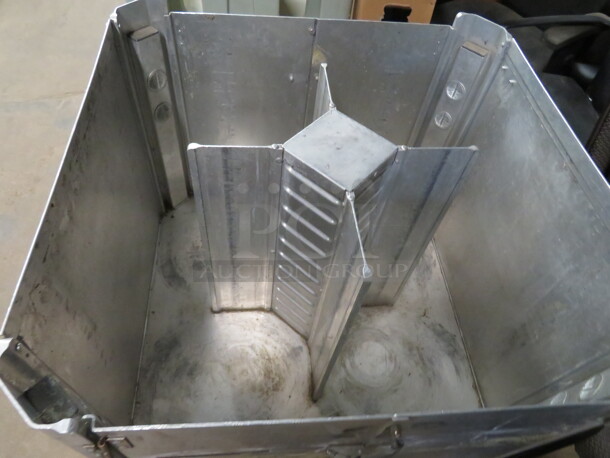 One Crescor Aluminum Plate Holder On Casters. 27X27X32 - Image 2 of 2