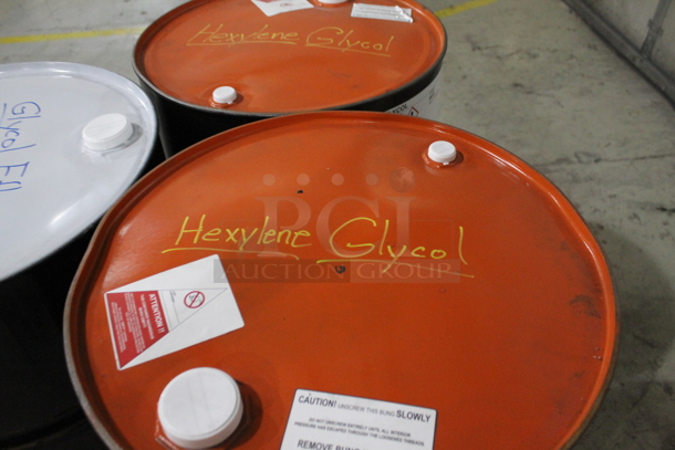 ALL ONE MONEY! PALLET LOT of 3 Barrels; Glycol Ether, 2 Hexylene Glycol. BUYER MUST REMOVE. - Image 2 of 7