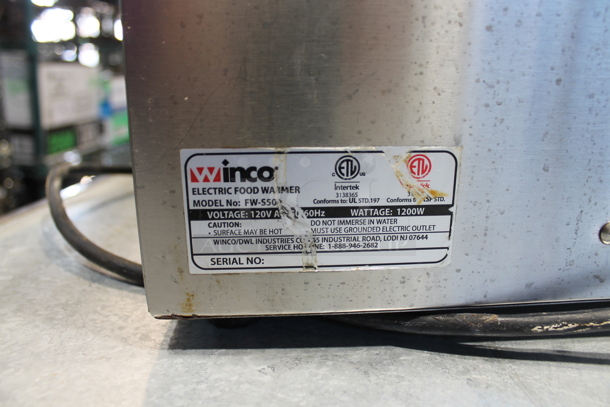 Winco FW-S500 Stainless Steel Commercial Countertop Food Warmer. 120 Volts, 1 Phase. Tested and Working! - Image 4 of 4