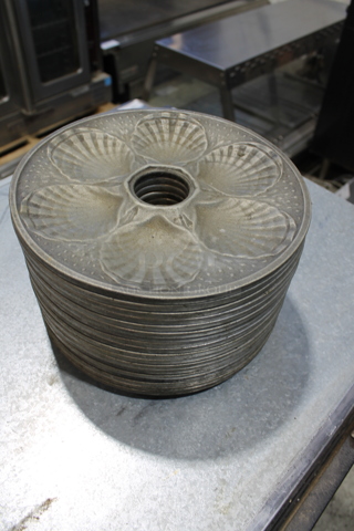 18 Metal Plates w/ 6 Shell Cut Out. 18 Times Your Bid!