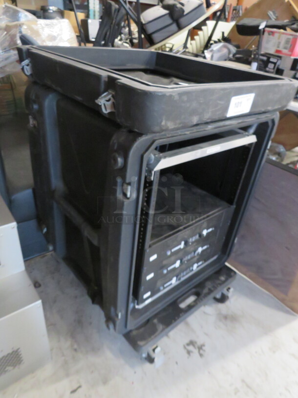 One Portable Case On Casters With # Crown Power Amplifiers, #XLS402. 28X30X36 - Image 3 of 3