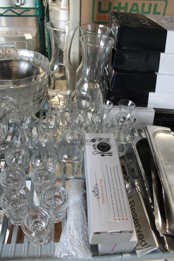 ALL ONE MONEY! Metro Lot of Various Items Including Dishes, Sugar Caddies, Poly Beverage Tumblers and Stainless Steel Lids. Metro Shelf Not Included. - Image 7 of 11