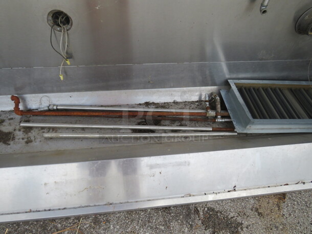 One Stainless Steel Hood System With Piping. 123X54X25 - Image 2 of 4