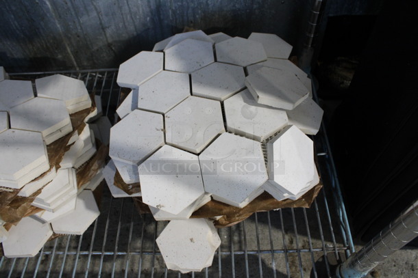ALL ONE MONEY! Lot of White Hexagonal Tires!  - Image 3 of 4