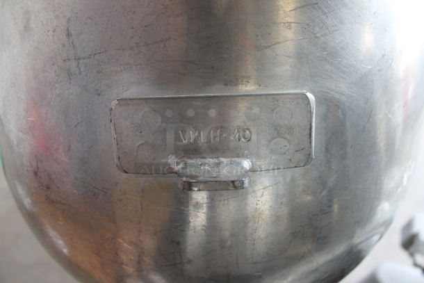Hobart Metal Commercial Floor Style 40 Quart Planetary Dough Mixer w/ Stainless Steel Mixing Bowl. 208-240 Volts, 3 Phase. - Image 12 of 12