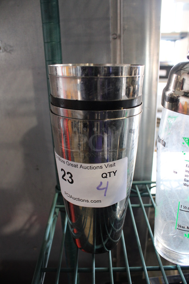 4 Metal Mixing Cups. 3.5x3.5x7. 4 Times Your Bid! - Image 1 of 2