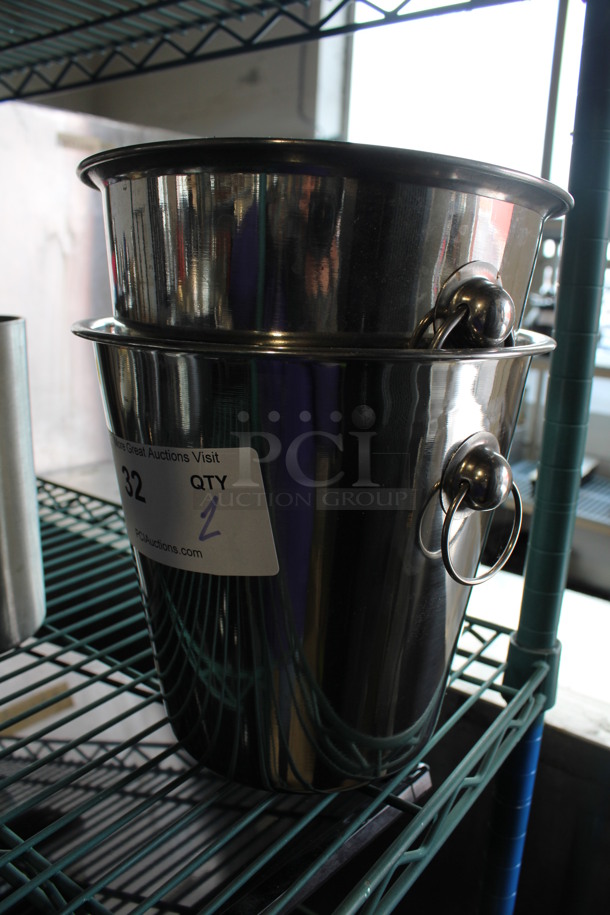 2 Metal Ice Buckets. 8.5x8.5x8. 2 Times Your Bid! - Image 2 of 3
