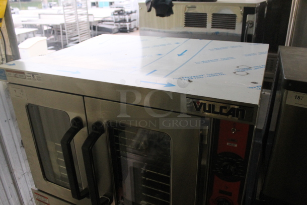 2 BRAND NEW SCRATCH AND DENT! Vulcan VC5ED ENERGY STAR Stainless Steel Commercial Electric Powered Full Size Convection Oven w/ View Through Doors, Metal Oven Racks and Thermostatic Controls. 208 Volts, 3/1 Phase. 2 Times Your Bid! - Image 3 of 12