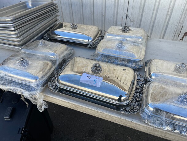 Nice! Commercial Stainless Steel Presentation Plates NSF With Glass Plate - Image 7 of 8