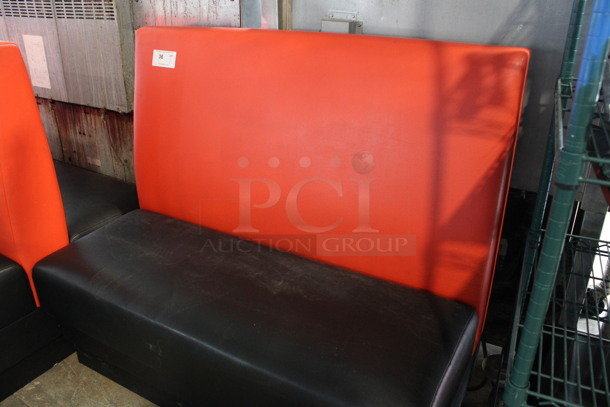 Red and Black Single Sided Booth. 48x25x42 - Image 3 of 4