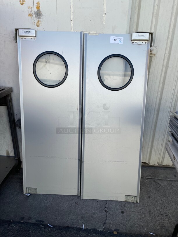 Nice! Eliason Kitchen Swing Door NSF Complete With Brackets - Image 5 of 9