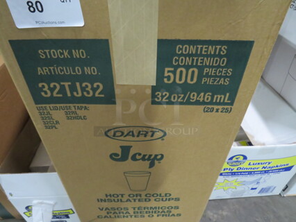 Case Of 32oz Hot/Cold Dart J Cups. 