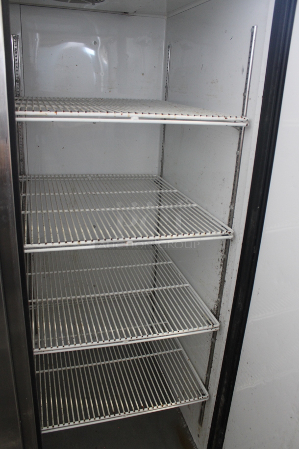 2015 True TG2R-2S Stainless Steel Commercial 2 Door Reach In Cooler w/ Poly Coated Racks on Commercial Casters. 115 Volts, 1 Phase. Tested and Working! - Image 7 of 9