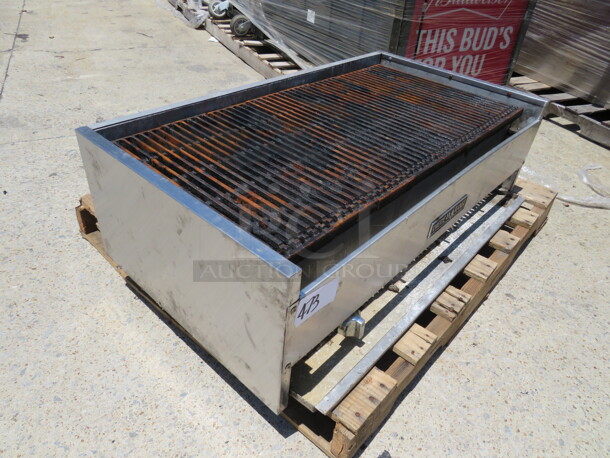 One American Range Natural Gas Charbroiler. 48X24X13.5 - Image 3 of 3
