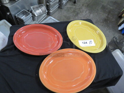 11.5 Inch Assorted Color Platter. 11XBID.