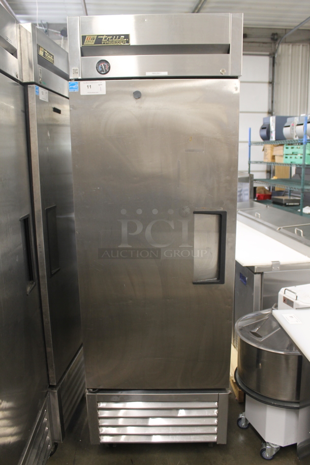 2013 True T-23F 1 Door Stainless Steel Reach in Freezer w/ Poly Coated Racks on Commercial Casters. 115 Volt, 1 Phase. Tested and Working!