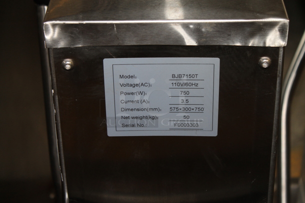 Vevor BJB7150T Stainless Steel Commercial Countertop Frozen Yogurt / Ice Cream Milkshake Mixer. 110 Volts, 1 Phase. Tested and Working! - Image 3 of 3