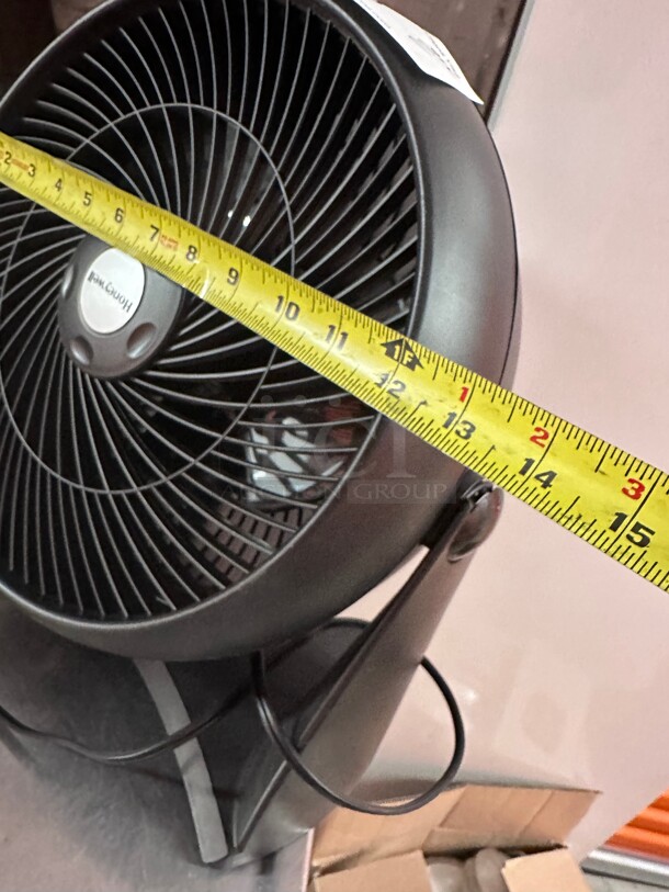 Turbo Table Air Circulator Fan, 3-Speed  Wall Mount, Black - Image 4 of 5