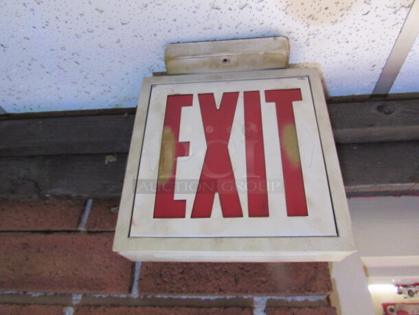 One Exit Light. BUYER MUST REMOVE.