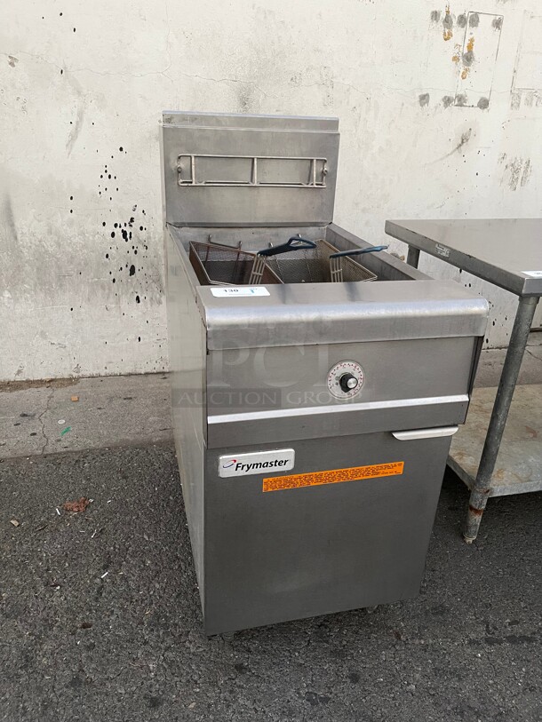 Working! 2014 Frymaster  Natural Gas Commercial Heavy Duty Large Size Floor Fryer 80 lb NSF Tested and Working!