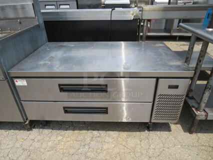 One Maxx Cold 2 Drawer refrigerated Chef Base On Casters. Model# MCCB-54. 115 Volt. 52.5X30.5X25