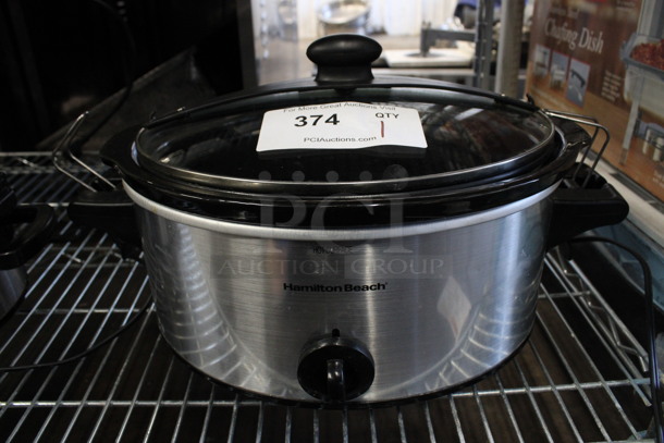 Hamilton Beach Model SC24 Metal Countertop Slow Cooker. 120 Volts, 1 Phase. 17x11x10. Tested and Working!