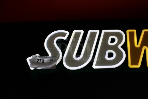 Subway Light Up Sign. 36x2.5x9. Tested and Working! - Image 3 of 7