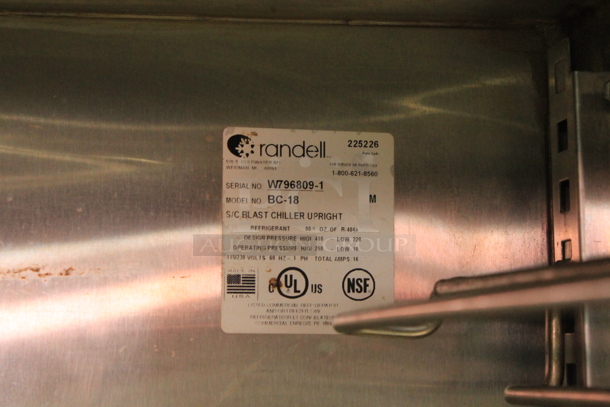 2014 Randell BC-18 Stainless Steel Commercial Floor Style Blast Chiller w/ 3 Probes. 115/230 Volts, 1 Phase. - Image 4 of 10