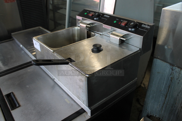 Galaxy 177EF20E Stainless Steel Commercial Countertop Electric Powered Deep Fat Fryer w/ 1 Metal Lid and 1 Metal Fry Basket. 110 Volts, 1 Phase. - Image 8 of 8