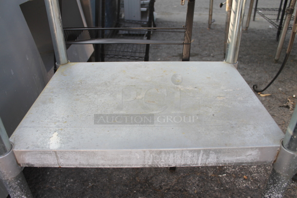 Commercial Stainless Steel Equipment Stand With Undershelf On Galvanized Legs. - Image 3 of 4