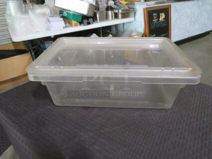 One 3 Gallon Food Storage Container With Lid.
