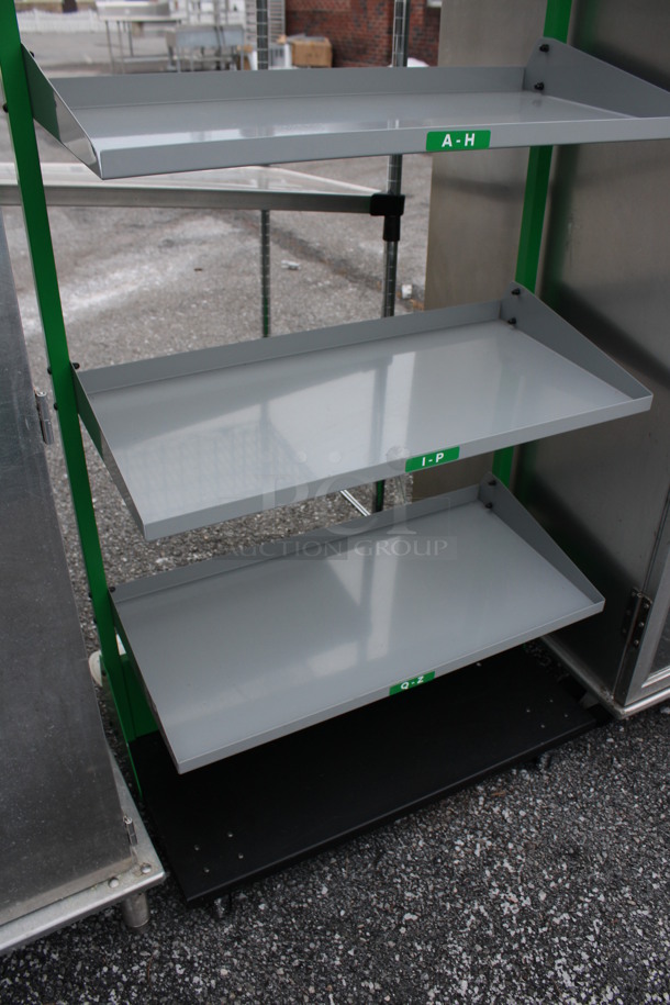 Green and Gray Metal 4 Tier Shelving Unit on Commercial Casters. 30x14x78 - Image 3 of 4