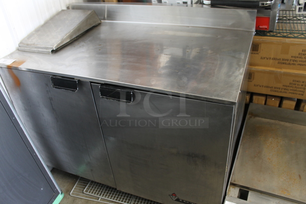 Victory UR-48-SBS Stainless Steel Commercial 2 Door Work Top Cooler. 115 Volts, 1 Phase. Tested and Working!