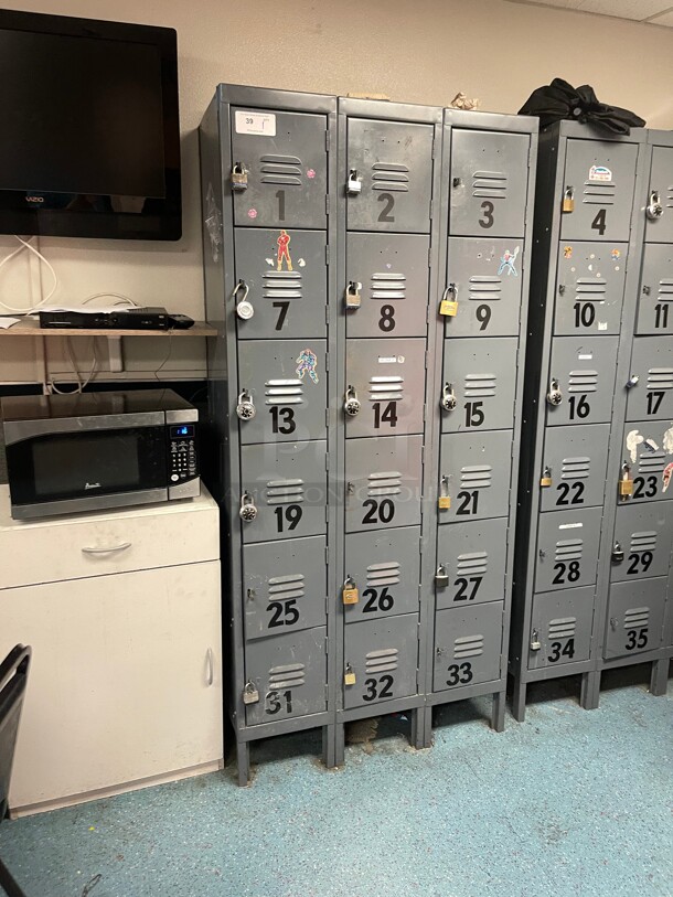 Commercial Employee Lockers Three Tiers Currently In Use! - Image 1 of 5