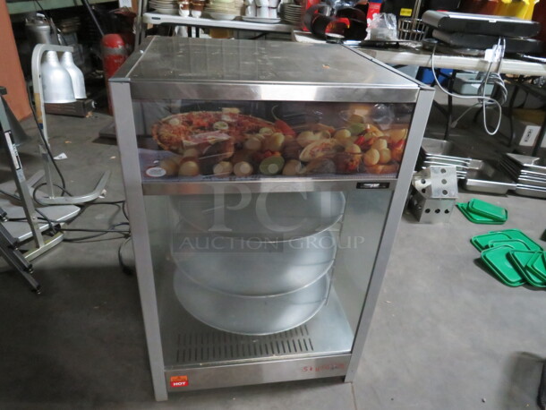 One Stainless Steel 18 Inch 3 Tier Pizza Display Warmer Case. 127 Volt. #PD3TS18. 22X20X30