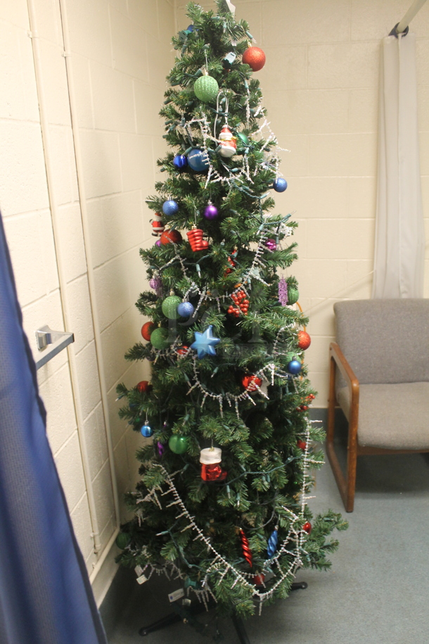 Fake Christmas Tree w/ Ornaments. - Image 2 of 3