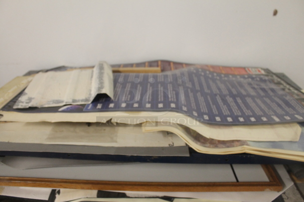 Blue Metal Cart w/ Contents on Commercial Casters. - Image 4 of 5