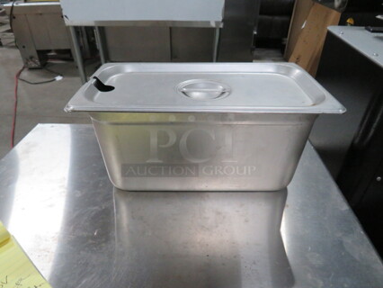 1/3 Size 6 Inch Deep Hotel Pan With Lid. 2XBID