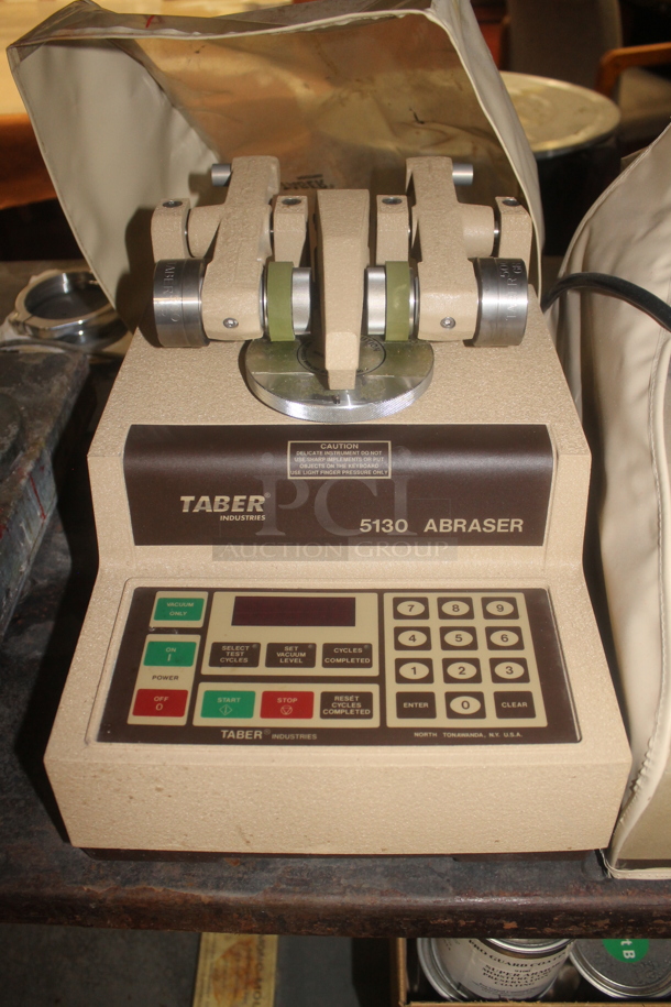 Metal 2 Tier Cart w/ Contents Including Taber 5130 Abraser and Taber 5150 Abraser on Commercial Casters. - Image 3 of 8