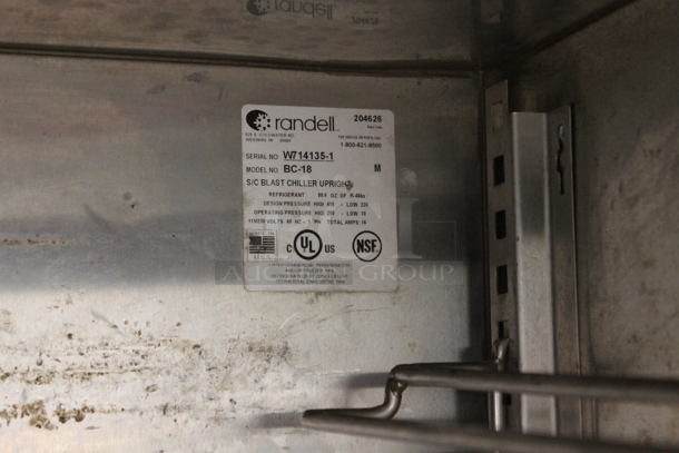 2014 Randell BC-18 Stainless Steel Commercial Floor Style Blast Chiller. 115/230 Volts, 1 Phase. - Image 5 of 5