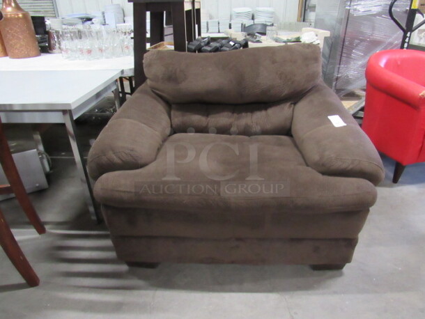 One Oversized Comfy Brown Chair