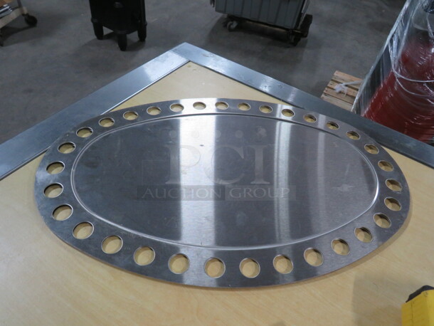 18X12 Stainless Steel Oval Plate. 2XBID