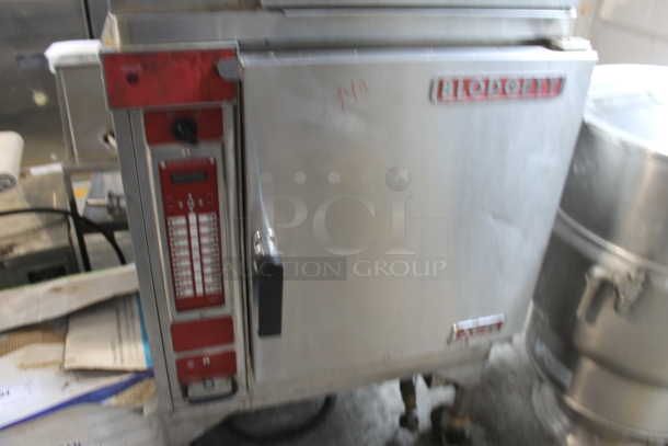 2 Blodgett Stainless Steel Commercial Half Size Convection Ovens w/ Solid Door on Commercial Casters. Bottom Unit is Model N 50C. 208 Volts, 3 Phase. 2 Times Your Bid! - Image 3 of 12